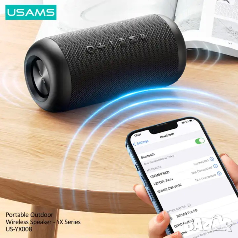 Безжична блутут колонка USAMS, снимка 3 - Bluetooth тонколони - 44517173