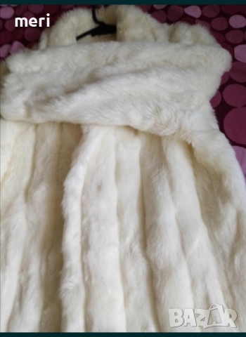 Пухкаво екопалто с дълъг косъм, снимка 2 - Палта, манта - 52356116