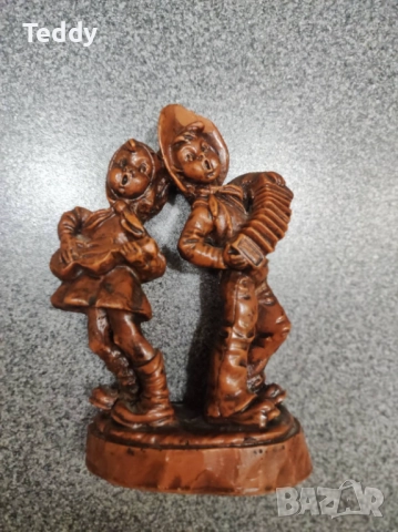 Винтидж восъчна фигурка "Музиканти", ръчно изработена, Германия, снимка 9 - Колекции - 52297927