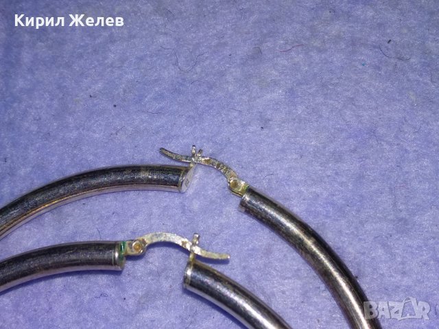 СТИЛНИ ЕФЕКТНИ КЛАСИЧЕСКИ СРЕБЪРНИ РЕТРО АРТ ОБЕЦИ СРЕБРО 925 ПРОБА ГОЛЕМИ 38425, снимка 6 - Обеци - 41388427