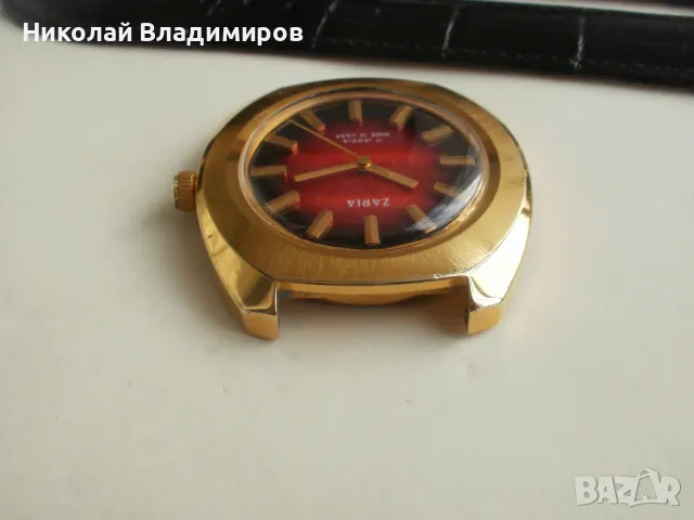 Заря голям 40 мм. руски мъжки часовник позлатен , снимка 11 - Мъжки - 49180760