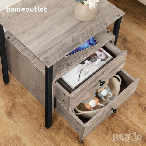 БЕЗПЛАТНА ДОСТАВКА Шкаф / помощна маса със станция за зареждане BG43CBZ01GZ, снимка 5 - Маси - 50651389