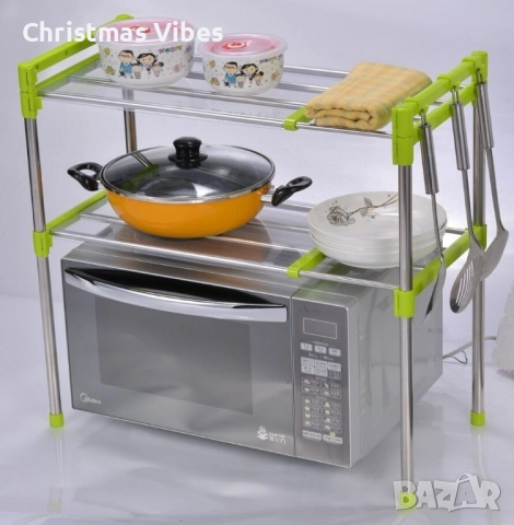 Етажерка за кухня с три рафта "Материал: Супер здрав ABS и неръждаема стомана , снимка 12 - Етажерки - 49921558