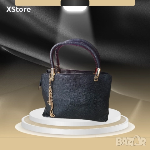 Елегантна чанта в черен цвят, снимка 5 - Чанти - 52585397