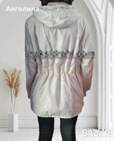 Макси дамско двулицево яке тип шлифер с връзка на талията., снимка 6 - Якета - 51880636