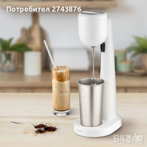 Фрапе миксер стоящ Muhler FMX-277S, 100W, Метална чаша, снимка 2 - Миксери - 44640929