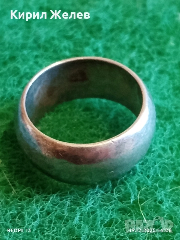 Масивна сребърна халка пръстен винтидж ретро бижу 43590