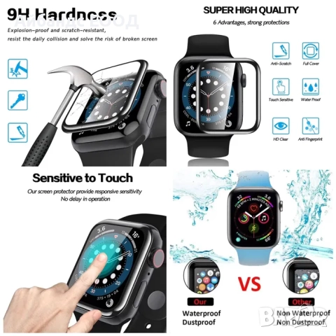 Протектор за екран Soft Glass за Apple Watch ULTRA/SE/9/8/7/6/5/4, снимка 7 - Други - 49407948