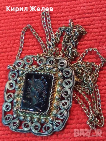 Стар ФИЛИГРАНЕН СРЕБЪРЕН ПЕНДАНТ с ГЕМА / ИНТАЛИЯ ГЛИПТИКА Върху ЧЕРЕН ОНИКС ЮВЕЛИРЕН УНИКАТ 48572, снимка 16 - Антикварни и старинни предмети - 48476801