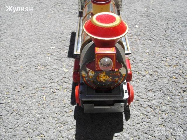 СТАРА ЛАМАРИНЕНА ИГРАЧКА ВЛАК ЛОКОМОТИВ JAPAN, снимка 4 - Антикварни и старинни предмети - 50894000