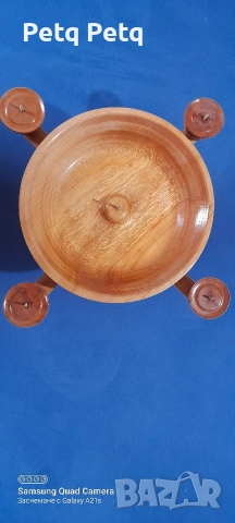 масивен дървен свещник , снимка 6 - Антикварни и старинни предмети - 52720545