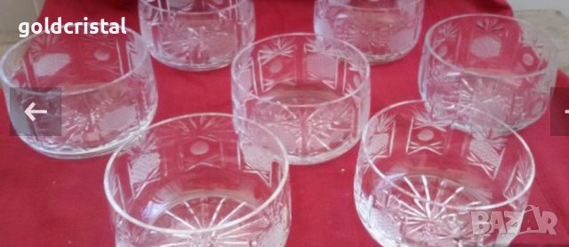  кристални чаши , снимка 8 - Антикварни и старинни предмети - 26819794