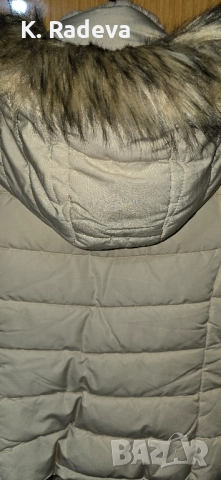 Зимно късо яке с подвижна качулка с пух, Страдивариус, снимка 11 - Якета - 52356110