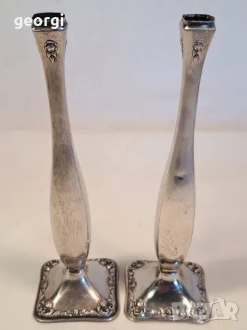 две немски сребърни вазички, снимка 3 - Вази - 49923303