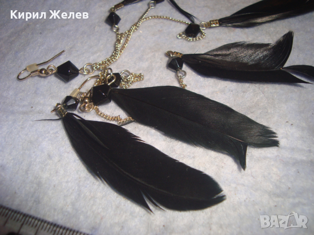 Ефирни вечерни арт модни обеци от ПЕРЦА - ХЕНД МЕЙД БИЖУ 24806, снимка 6 - Обеци - 36477262