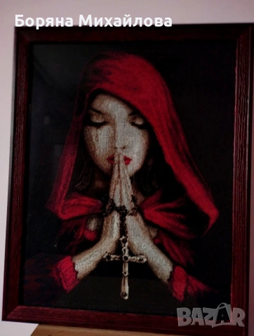 Гоблен "Готическа молитва", снимка 4 - Гоблени - 53841283