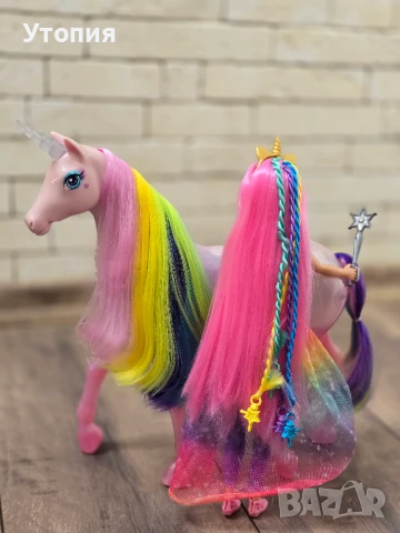 Кукла Барби и светещ музикален Еднорог, снимка 4 - Кукли - 50886304