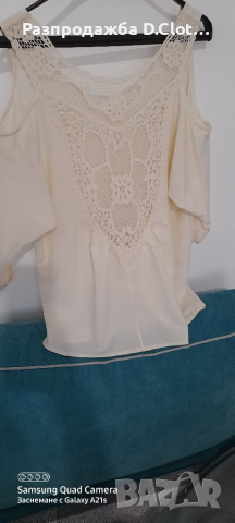 Блузка/туника/риза S/M дантела, снимка 4 - Ризи - 36145614
