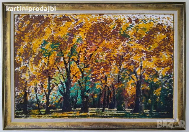 Голяма маслена картина рисувана с маслени бои върху платно, снимка 4 - Картини - 49997940