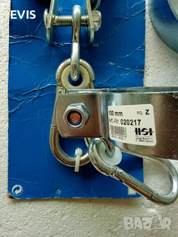 Маншетни куки 100мм с карабинер 350кг + стоперна гайка болт 8.8 якост, снимка 3 - Железария - 51051361