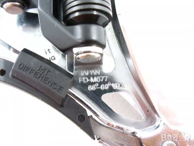 Shimano SLX FD-M677 2x10 декланшор за МТБ планински байк, 34.9mm clamp, снимка 11 - Части за велосипеди - 34544710
