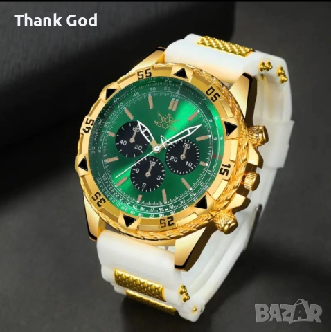 Луксозен мъжки златен часовник – Чисто нов, висококачествен кварцов механизъм, снимка 5 - Мъжки - 51985898