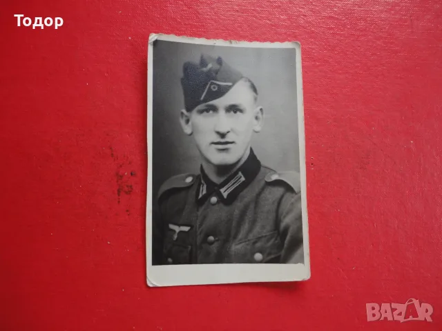 Армейска снимка картичка  немски войник Вермахт 3 Райх , снимка 3 - Колекции - 56233857