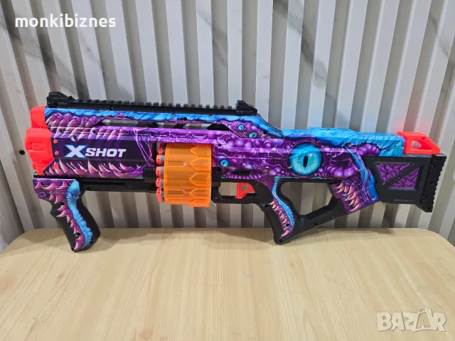 Бластер Zuru X Shot Skins - Enigma, с барабан 