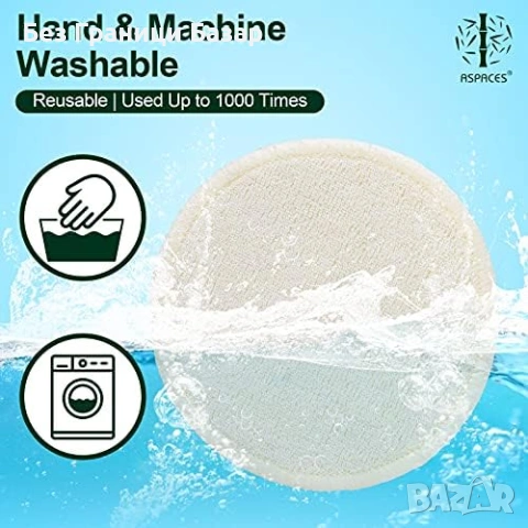 Нови Бамбукови тампони за почистване на лице 20 броя + торбичка за пране, снимка 4 - Козметика за лице - 53525523