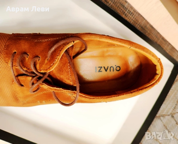 Мъжки обувки от естествена кожа (набук), цвят светло кафяво с номер 44, снимка 5 - Ежедневни обувки - 52258516