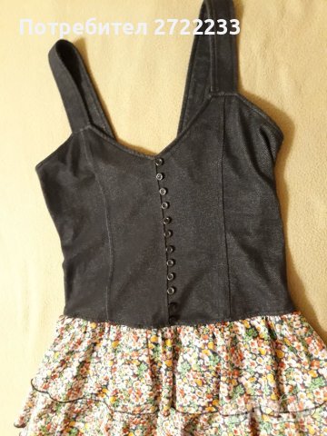 Къса  дамска рокля еластична в горната част, снимка 7 - Рокли - 41797268