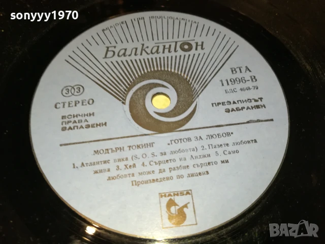 MODERN TALKING-ПЛОЧА 1706251052, снимка 2 - Грамофонни плочи - 50694966