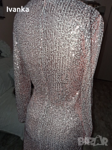 Рокля с пайети , снимка 4 - Рокли - 52683068