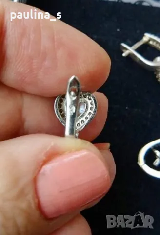 Два различни броя / Сребърен комплект с Черно котешко око (Черен диопсид) и висок клас циркони , снимка 17 - Бижутерийни комплекти - 38744425