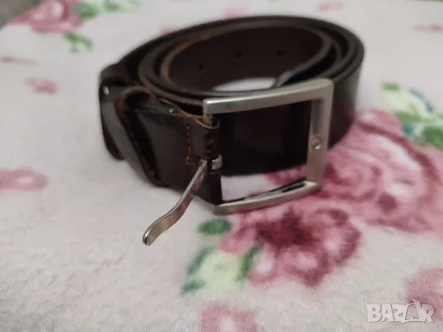 оригинален кожен колан на бранда uomo Italy genuine leather голям размер xl, снимка 5 - Колани - 49019625