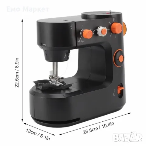 QVC Немска Мини шевна машина, компактна и удобна за домашна употреба 843882, снимка 2 - Шевни машини - 49138033