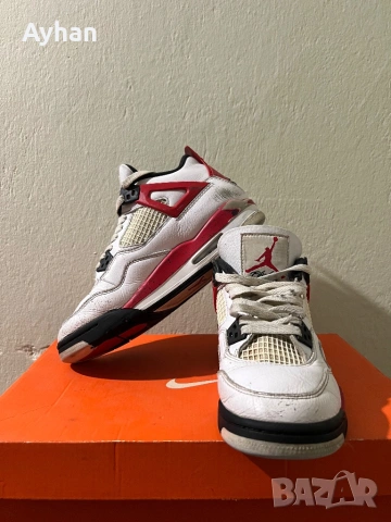 AIR JORDAN 4 RETRO GS RED CEMENT, снимка 4 - Детски маратонки - 49995445