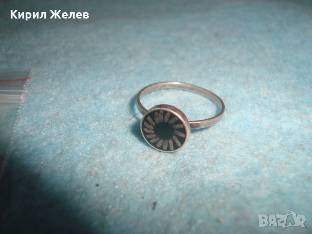 СТАР СРЕБЪРЕН МАЙСТОРСКИ с НИЕЛО ЕФЕКТ ЕМАЙЛИРАН ПРЪСТЕН СРЕБРО 925 БИЖУ МАЙСТОРСКА ИЗРАБОТКА 25356, снимка 10 - Пръстени - 35884172
