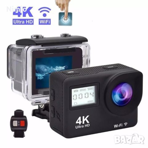 Водоустойчива спортна екшън камера 4K Ultra HD, снимка 2 - Камери - 42046517