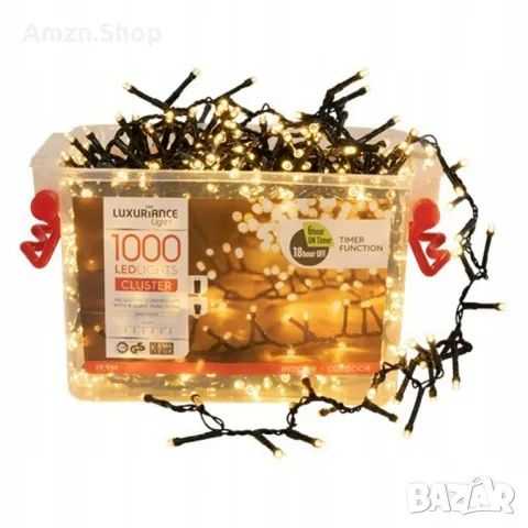 Луксозни коледни Led лампички 300 LED 35m  КОЛЕДНО ОСВЕТЛЕНИЕ КРИСТАЛИ, снимка 6 - Лед осветление - 42746067