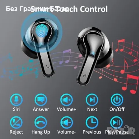 Нови Bluetooth 5.3 безжични слушалки с шумопотискане и дълбок бас, снимка 6 - Bluetooth слушалки - 47859209