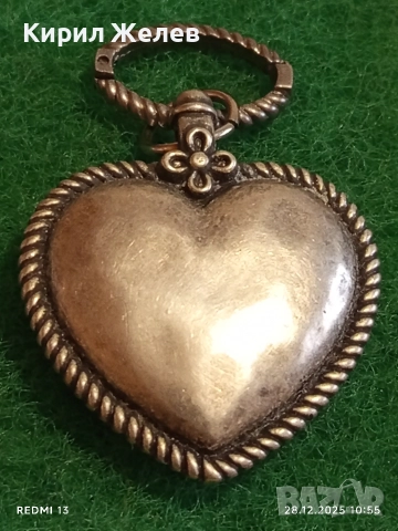 Винтидж сребърно бижу във формата на сърце с флорален мотив майстоска изработка 52453, снимка 3 - Колиета, медальони, синджири - 52917914