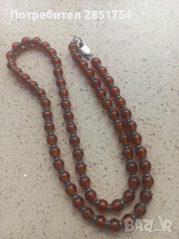 Гердан-броеница от сребро и червен балтийски кехлибар , снимка 7 - Антикварни и старинни предмети - 42702595