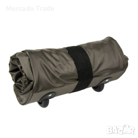 Сгъваем сак - куфар с колелца Mercado Trade, 102л., Зелен, снимка 3 - Сакове - 52240388