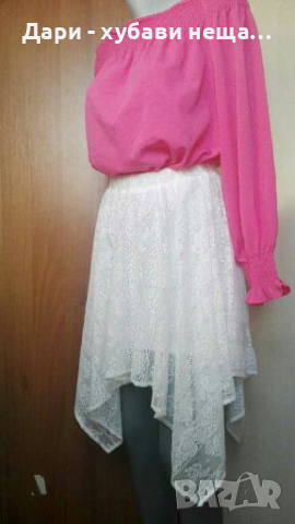 Красива розова блуза от шифон🍀❤S,M,L❤🍀арт.4190, снимка 6 - Блузи с дълъг ръкав и пуловери - 36253996