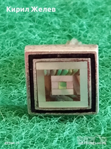 ВИНТИДЖ СРЕБЪРНО КОПЧЕ за РЪКАВЕЛИ с ЦВЕТЕН СЕДЕФ ЮВЕЛИРНА ИЗРАБОТКА 34019