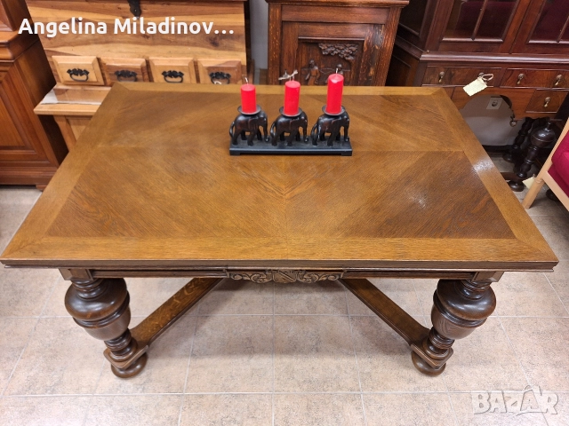 УНИКАТ! Маса за трапезария с богата дърворезба , снимка 2 - Маси - 52710701