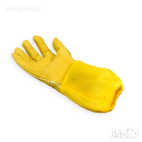 Ръкавици пчеларски от естествена кожа с ръкавели от дишаща материя, снимка 6 - За селскостопански - 21868957