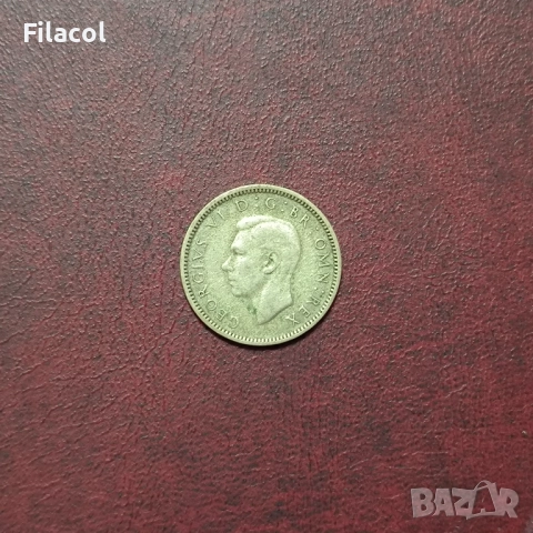 Великобритания  6 пенса 1946 г. Джордж VI, снимка 2 - Нумизматика и бонистика - 52790213