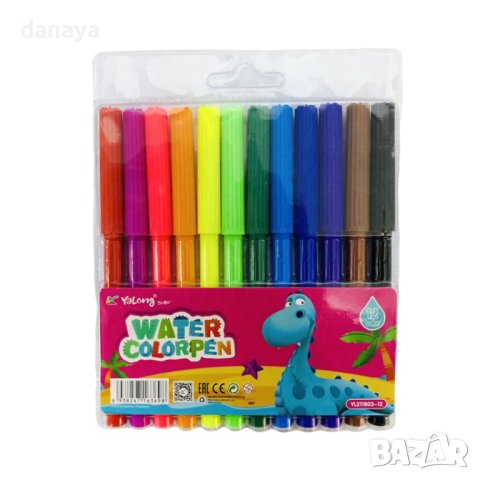 3951 Флумастери Water Color Pen, 12 цвята